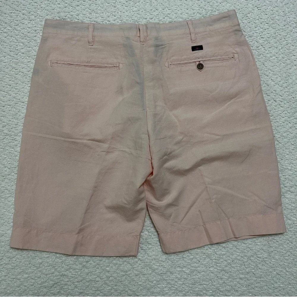 Faherty Malibu Chino Shorts Summer Pink Linen Cotton Men’s Size 34